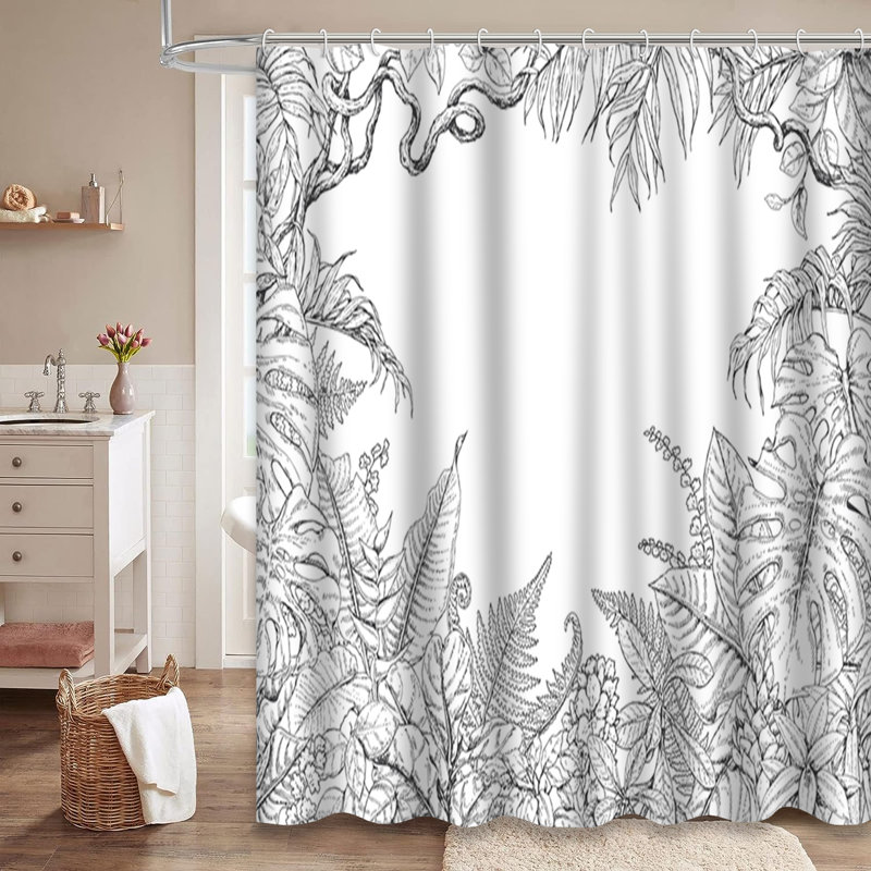 Rideau de douche Doodles Sketches, L 72 po x l 84 po