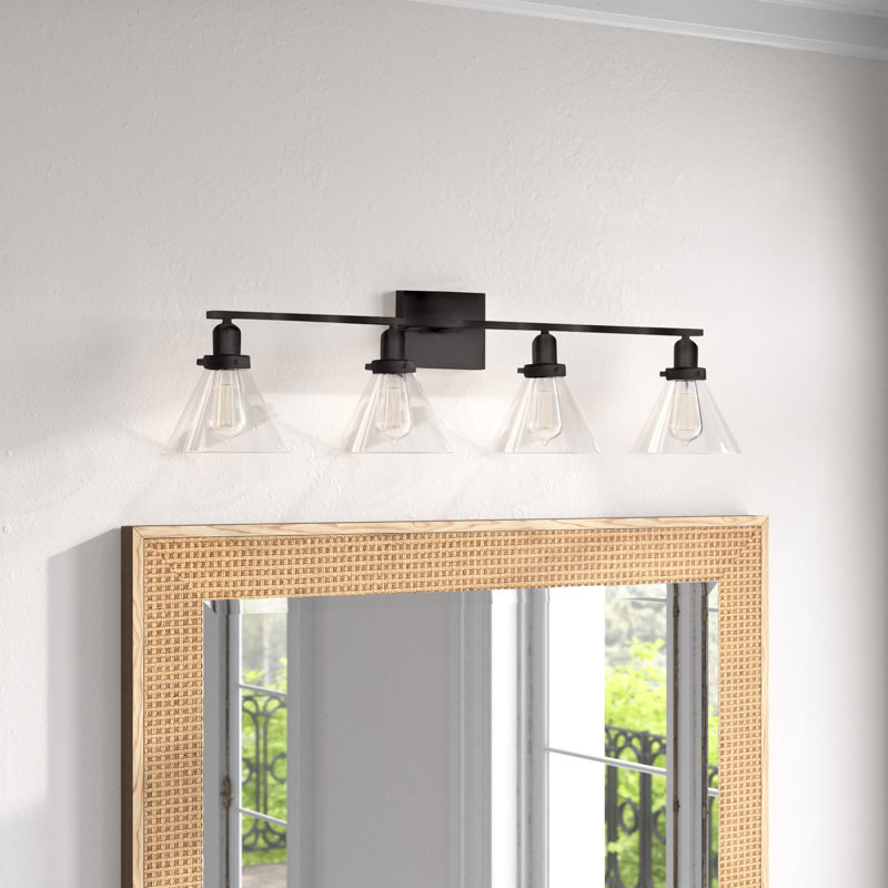 Éclairage pour salle de bain 4 lumières à intensité variable Catalina, Bronze anglais