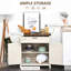 Buffet buffet, armoire de cuisine rustique à 2 portes de grange, armoire d'appoint avec rangement pour le salon