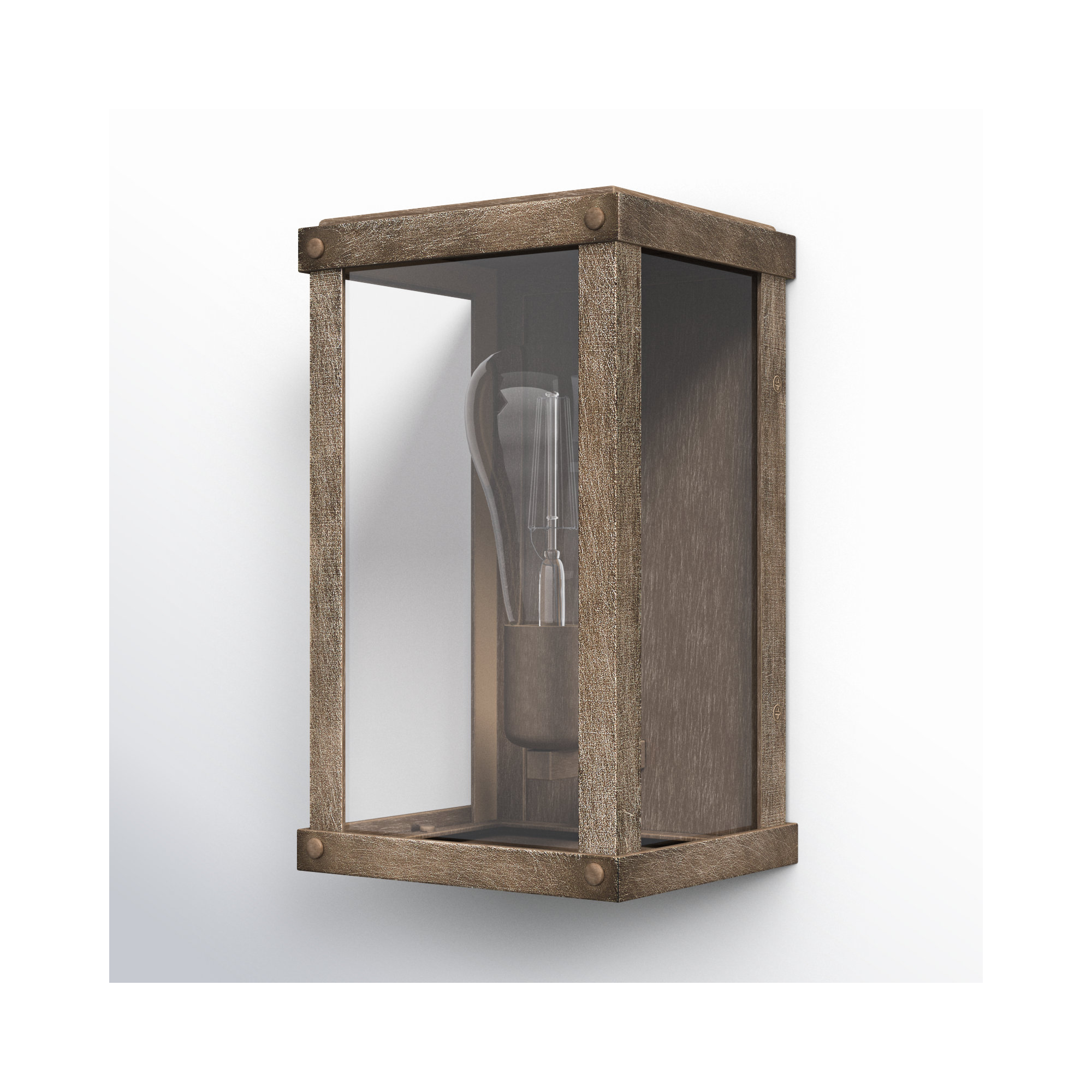 Single Light Outdoor Aluminum Wall Light, Burnished Bronze