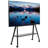 Vivo Black Rolling Easel Studio Tv Floor Stand + Shelf, Fits 49" To 75" Screens