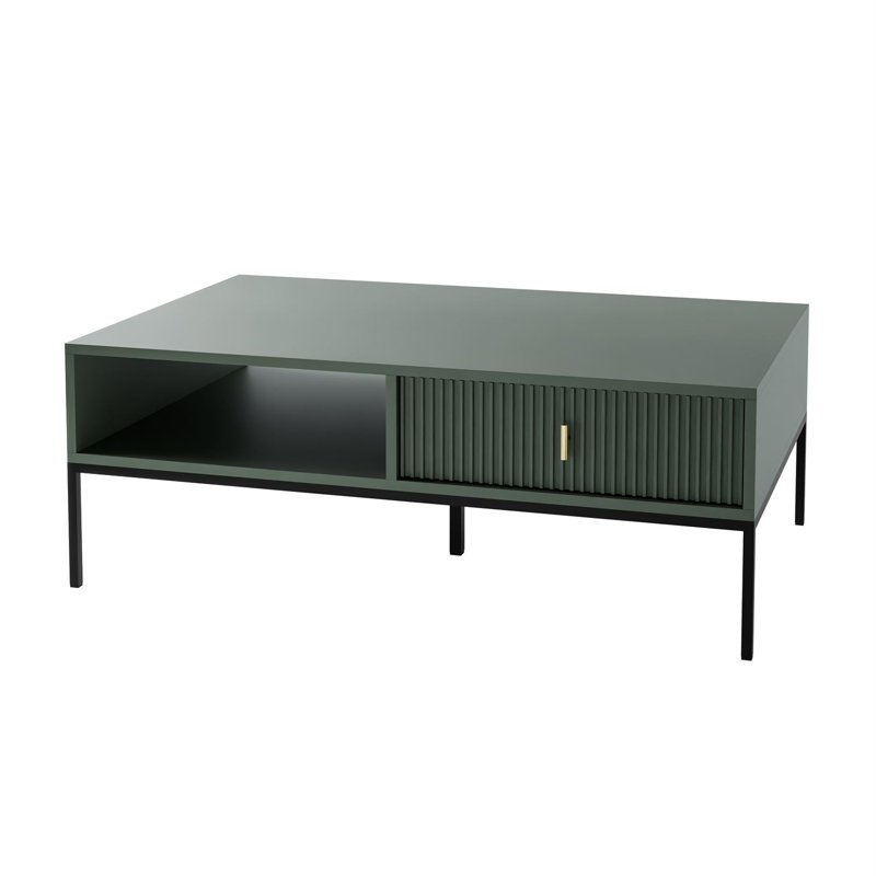 MIDNIGHT Coffee Table with Storage, Smoke Green