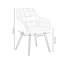 Yerres 4 Person Dining set - a Rectangular Extendable Dining Table with Metal Legs and a Set of 4 Quilted Velvet Dining Chairs for Dining Room - Modern Dining Table Set-1652484259-1652484270