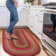 Burkleigh Farmhouse Braided Red Jute Area Rug