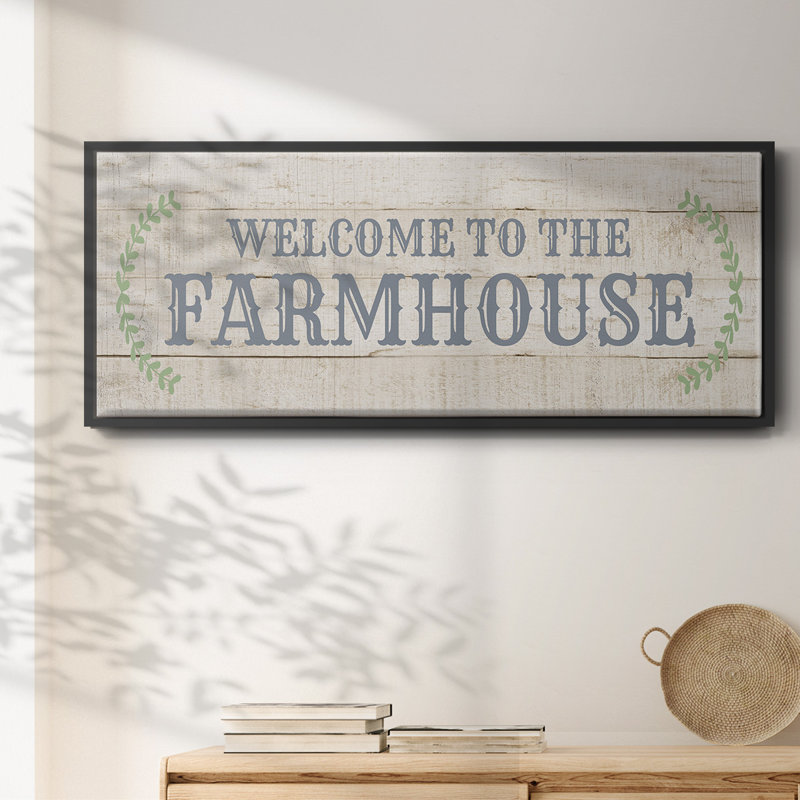 Welcome to the Farmhouse - Toile encadrée, H 8 po x l 20 po