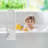 Adjustable Bathtub Safety Rail Shower Grab Bar Handle, Stainless Steel, White