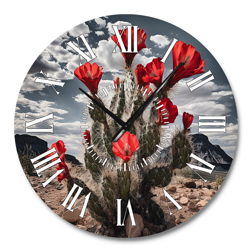 Horloge murale Western Desert Cactus Serenade, Grand