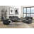 Kalen Gray Chenille Sofa W/ Drop Down Table