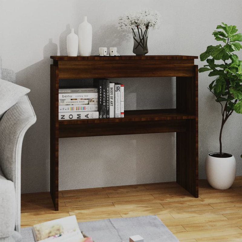 Hars Console Table, 80cm H x 80cm W x 30cm D, Old Wood, Old Wood