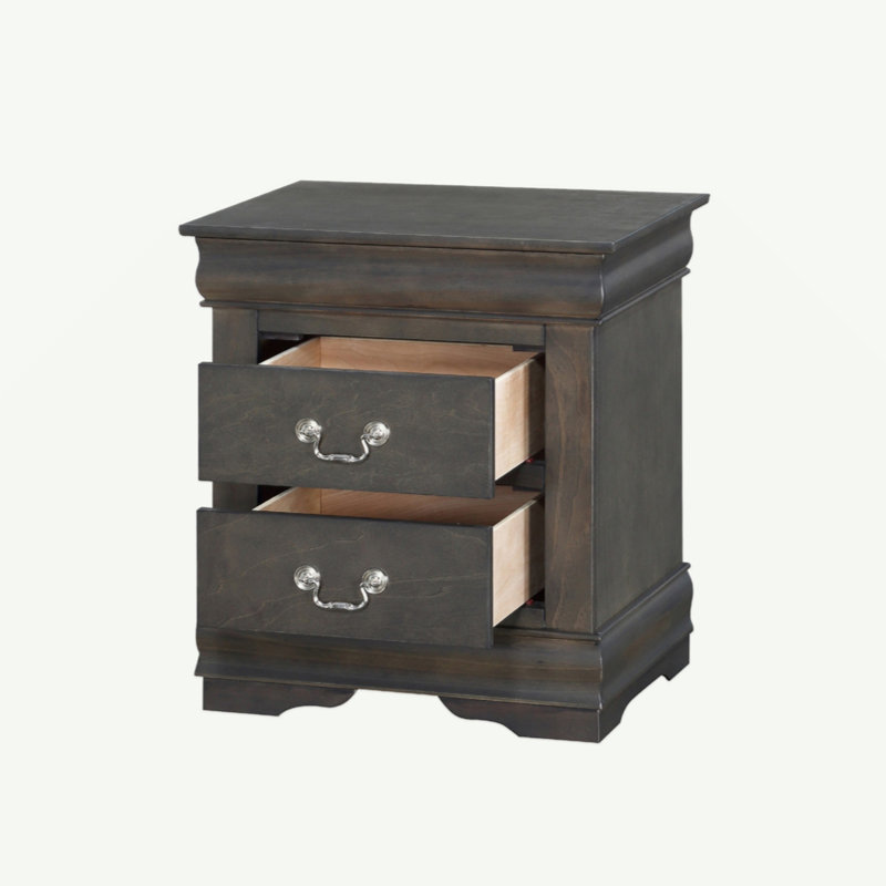 Philippe III Finish Nightstand, Dark Gray