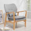 Élégant fauteuil club à structure en bois - confort moderne Mid-Century-57763526