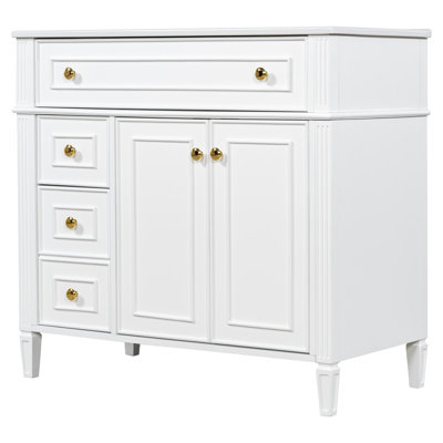Meuble-lavabo en bois blanc (doit inclure à la fois le meuble-lavabo et le lavabo)