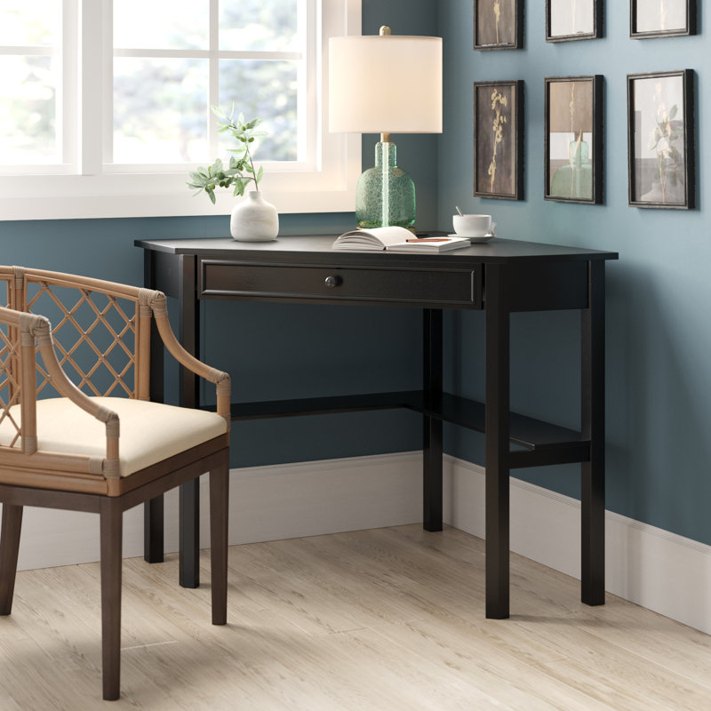 Blithe Corner Solid Wood Base Computer Desk