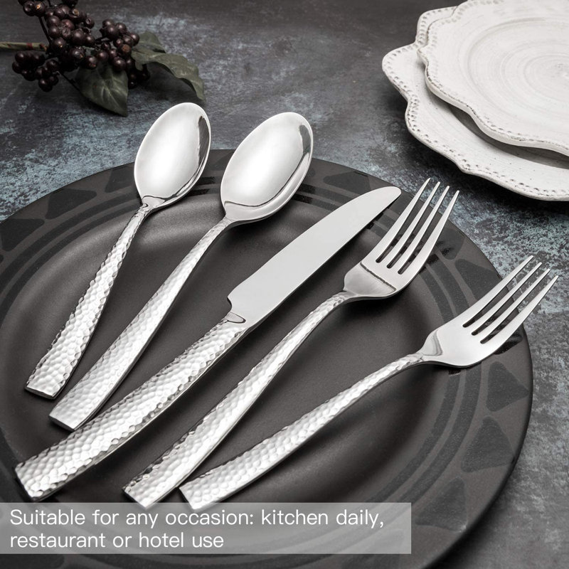 Brayden Studio Stainless Steel Flatware Set - Service for 4, Silver
