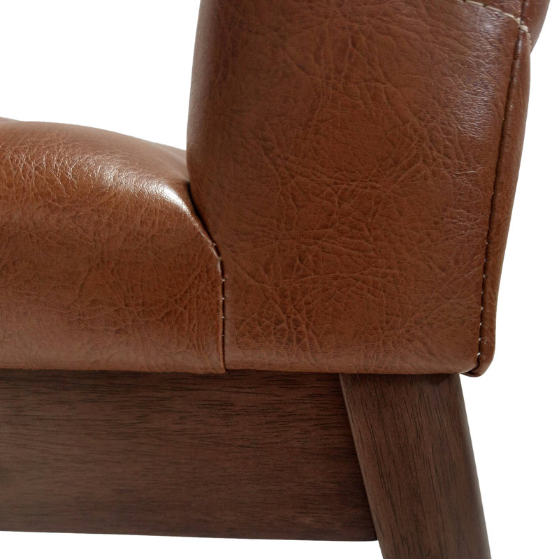 Chaise de salle à manger rembourrée avec pieds en caoutchouc (ensemble de 2)