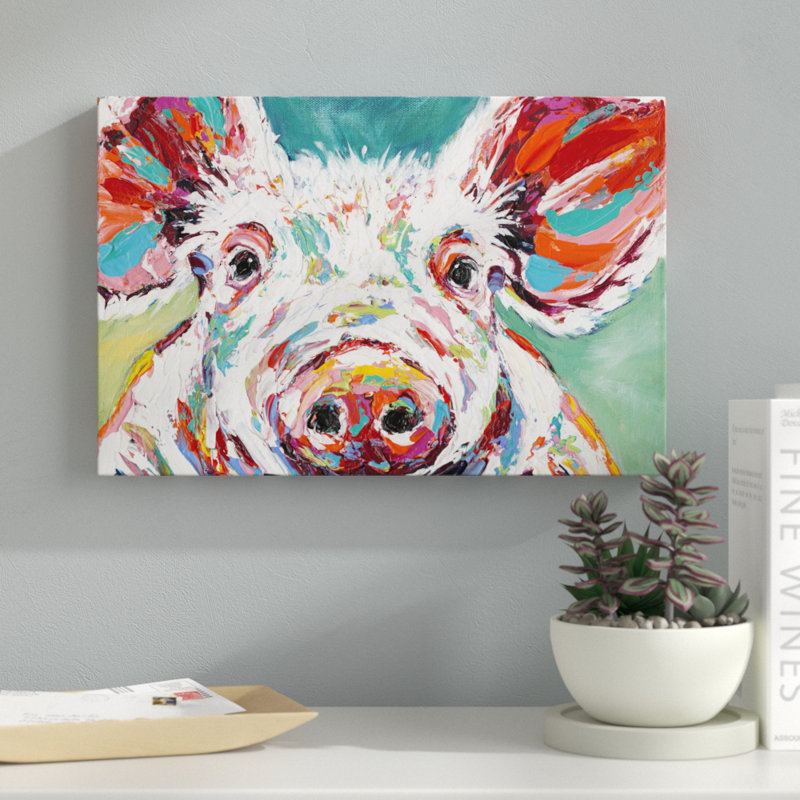 Piggy II by Carolee Vitaletti - Painting, 81cm H x 122cm W, Paper Print