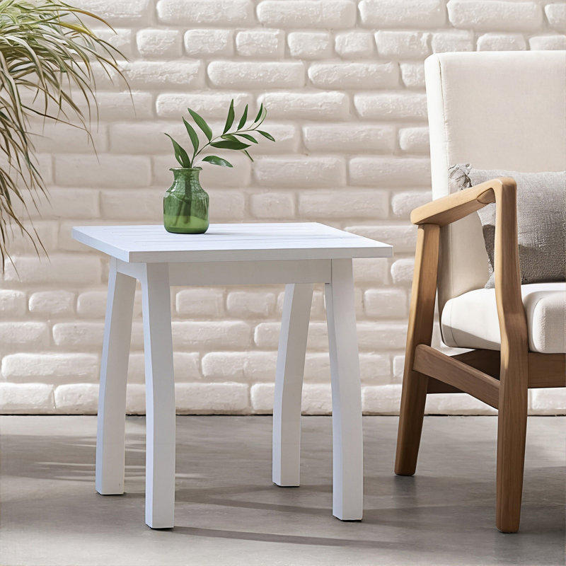 Table d'appoint décorative, table de bout rectangulaire résistante aux intempéries