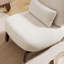 Modern Sherpa Sofa with Wood Wedge Legs-1355547189