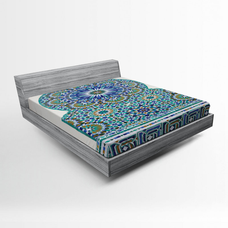 Drap-housse géométrique marocain, Drap-housse grand