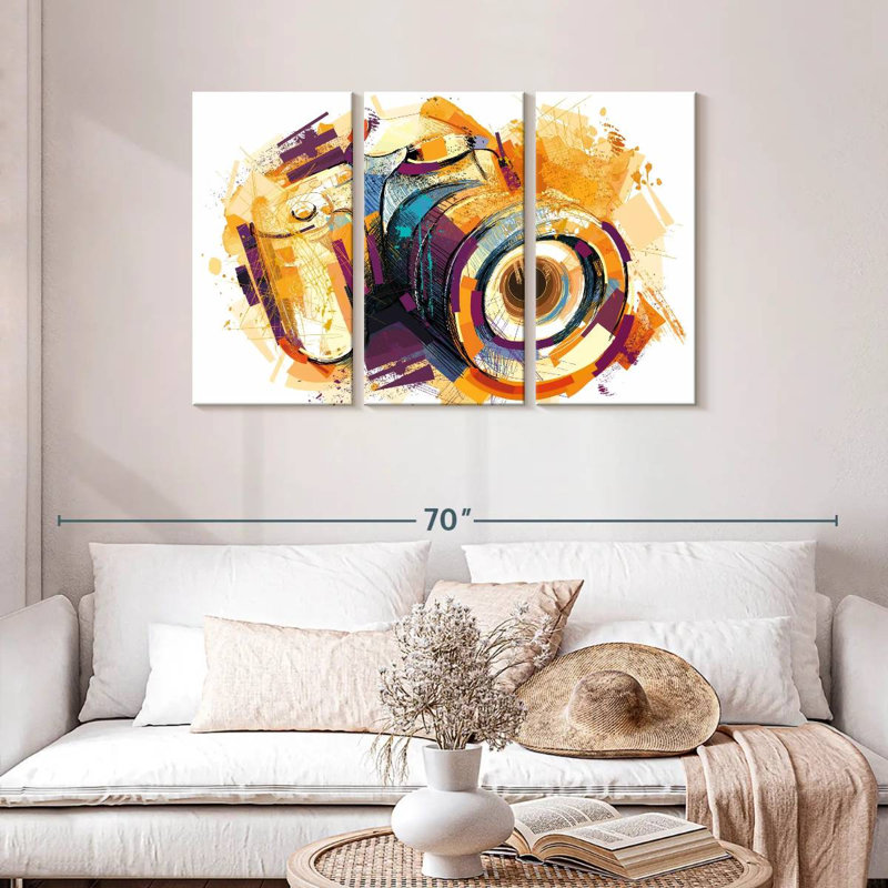 Senne Abstract Camera, 20" H x 33" W