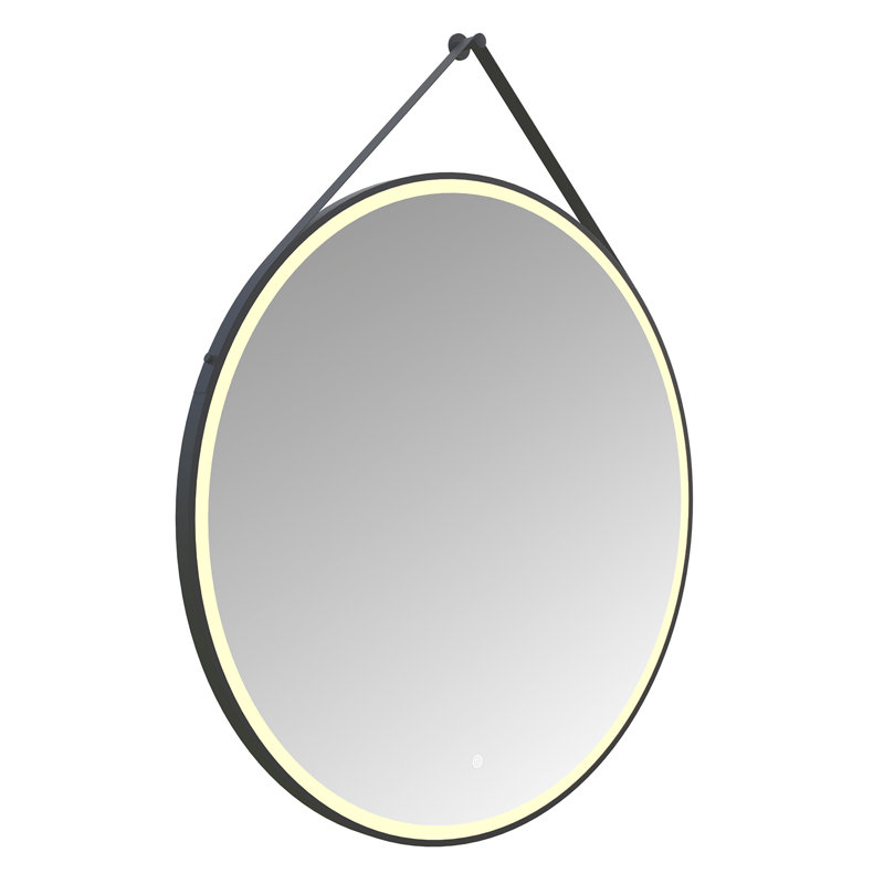 Kingston Brass Aurora 40-Inch Round LED Bathroom Mirror, Front Light, Anti-Fog, Dimmable Touch Sensor Lighted Mirror