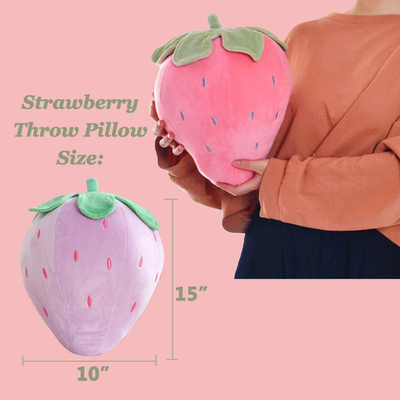 Coussin décoratif en velours fraise pour canapé (15 po x 10 po), Mauve