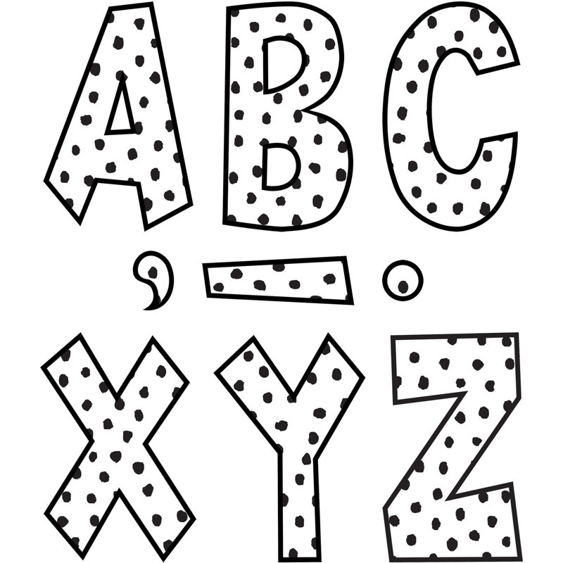 «Painted Dots», lettres amusantes