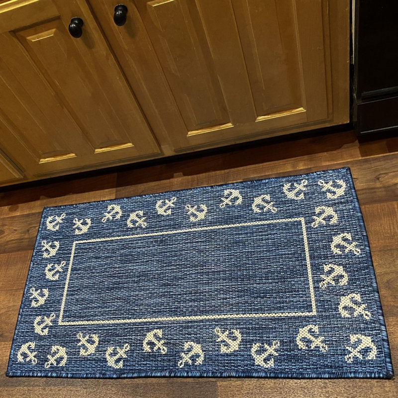 Holdsworth Geometric Indoor / Outdoor Rug, Rectangle 7'6" x 9'5"