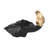 Modern Decorative Curled Metal Leaf Sculpture for Tabletop Home Decor - Abstract Nature-Inspired Object for Living Room, or Office Decoration  - Black-256915980-256915979
