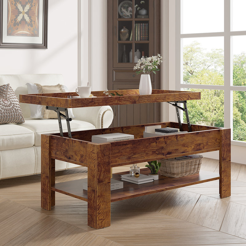 Arrik Lift-Top Coffee Table with Storage, Brown