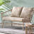 Backyard Chill Area : With Padding, 48.5"W X 28.25"D 28.75"H, Assembly Required, 600 Lbs Weight Bearing Ability Outdoor Lounge Woven Cushioning, 48.50"W Support