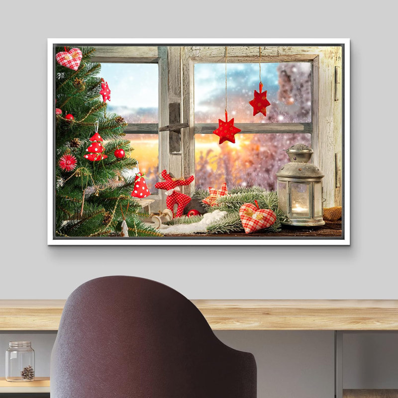 Christmas Holiday Celebration " IDEA4WALL Canvas Wall Art Merry Christmas Pictures Home Wall Decorations For Bedroom Living Room Paintings Canvas Prints Framed "