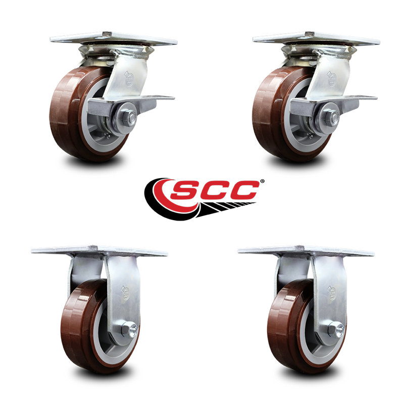 4 Piece Polyurethane Caster Set
