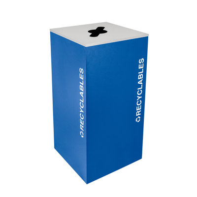 Kaleidoscope XL Series Steel Recycling Bin - 36 Gallons