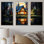 «Lake House Garden Gateway», art mural sur toile tendue avec paysage