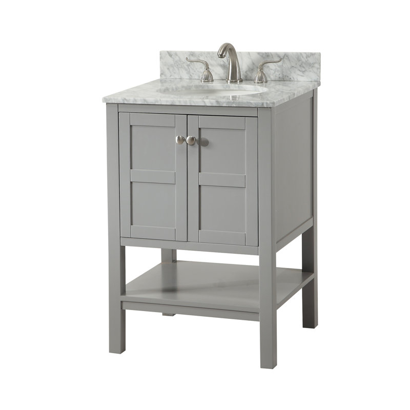 Ensemble de meuble-lavabo simple 24 po Amyra, Cendres