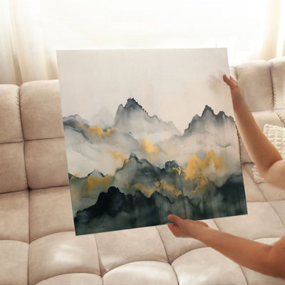 «Landscape and Nature Mountain Symphony», reproduction d'art moderne sans cadre