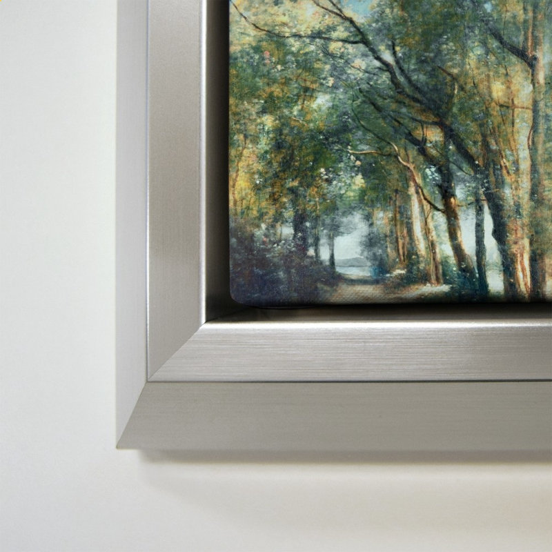 «Lane Through The Trees» par Jean-Baptiste-Camille Corot - impression sur toile, 34" H x 24" W, Silver