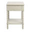 Table de chevet - Bois massif blanc délavé, glissière de tiroir en métal, Intrigue, assemblage simple, l 24 po x P 18 po H 26 po en bois blanchi, attrait, objet sans effort,