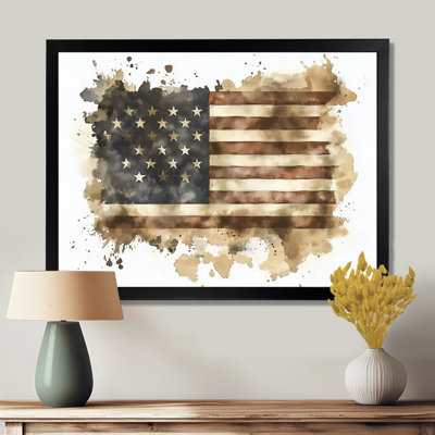 Drapeau rétro de l'ère des États-Unis, art mural