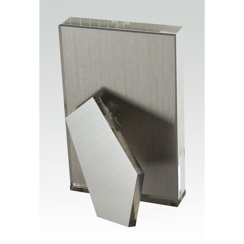 Cadre photo Lucite, 5 po x 7 po, Argent