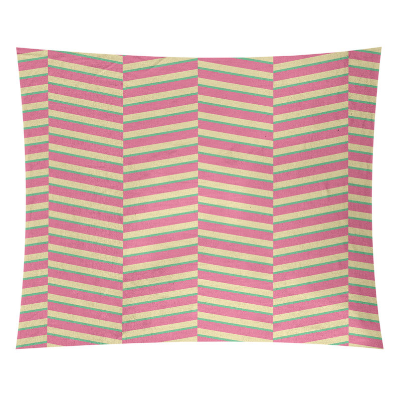 Tapisserie, H 68 po x l 80 po, Rose / Vert / Jaune