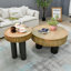 Table basse décorative en bois avec 3 pieds amovibles