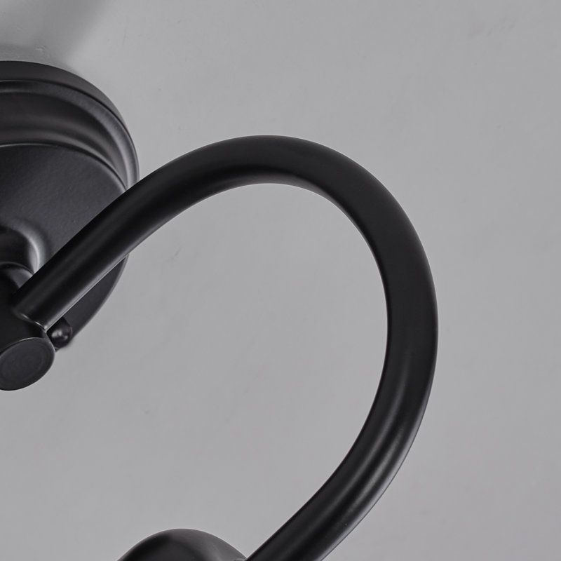 Olessya Steel Wall Light, Matte Black, 2 Lights