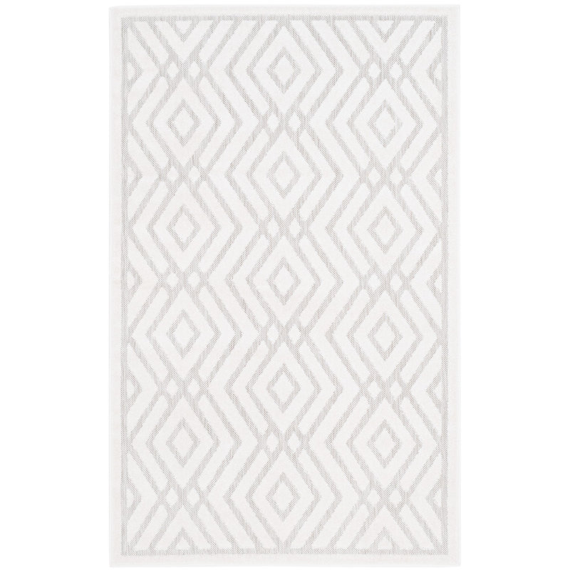 Tapis gris clair / crème Clerkin, Rectangle 8 pi x 11 pi 2 po