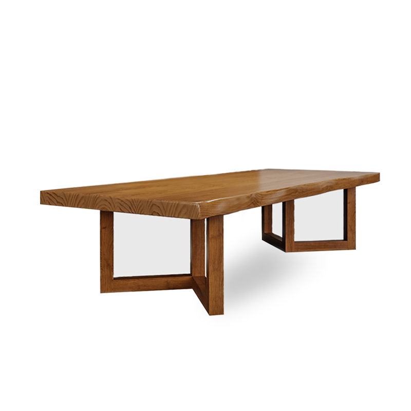 Table de conférence en bois massif brun Free Form, 29.53" H x 78.74" L x 35.43" W