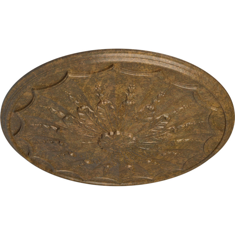 Médaillon de plafond 27 po x 27 1/8 po x P 2 5/8 po, Bronze huilé