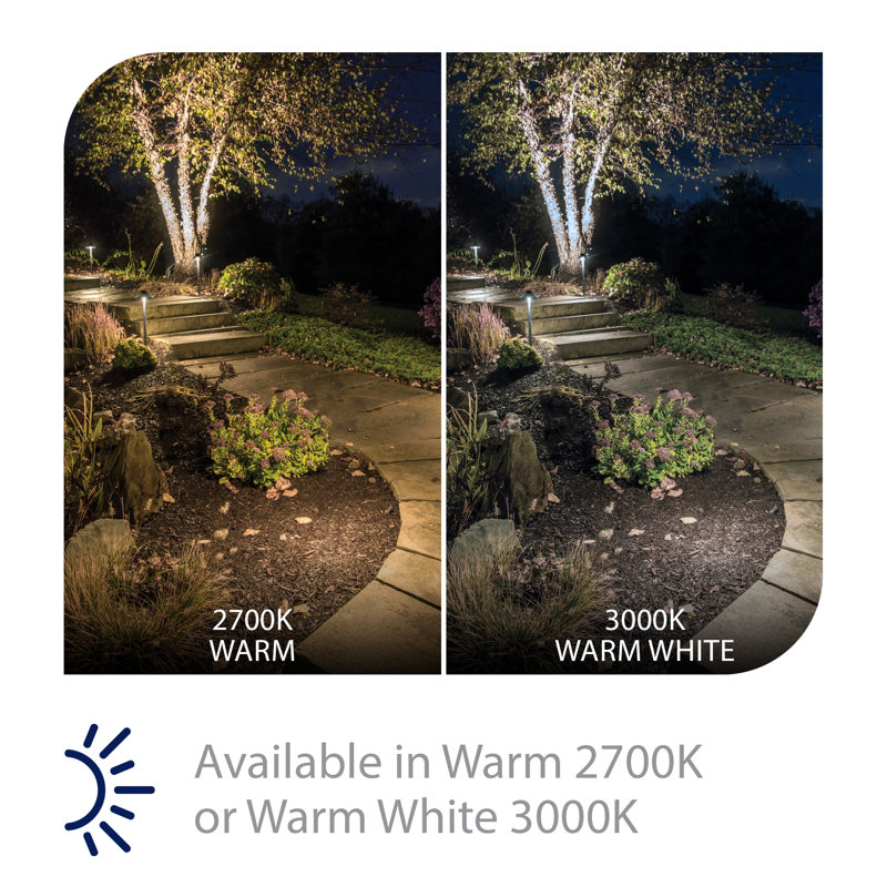 LED Pathway Light, Black on Aluminum, 3000K