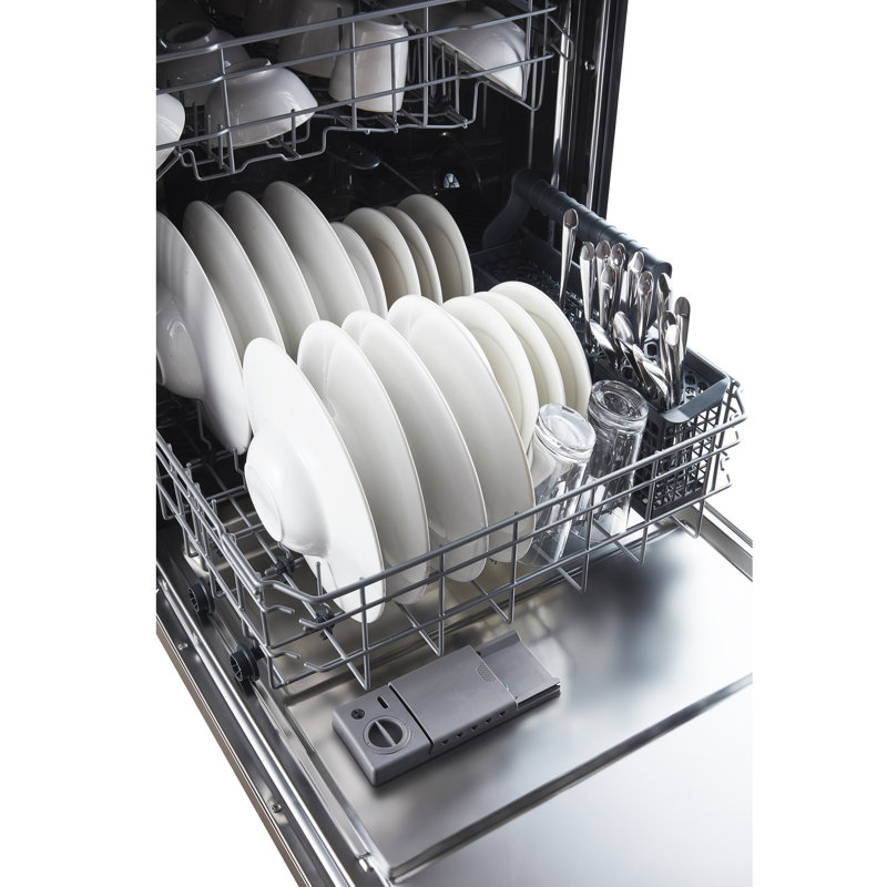 Kalamera 24" 45 Decibel ENERGY STAR Certified Built-In Top Control Dishwasher with Adjustable Rack and Tall Tub Stainless Steel