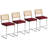 Velvet Upholstered Bar Stool With Woven Rattan Back And Metal Leg, Single Chair-1406714044